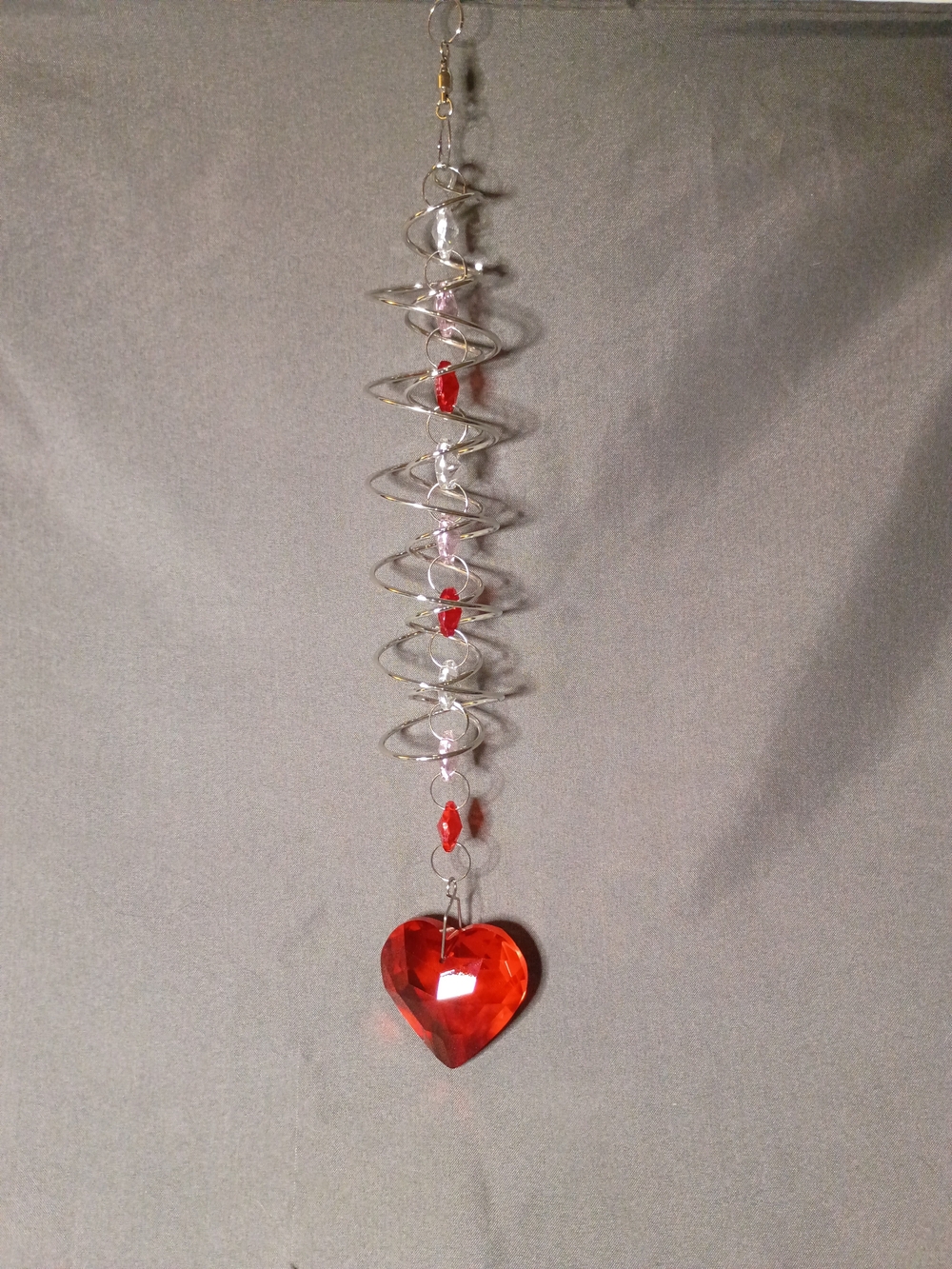 Red Heart Crystal Pendant Hanging Accent - Women Jewelry
